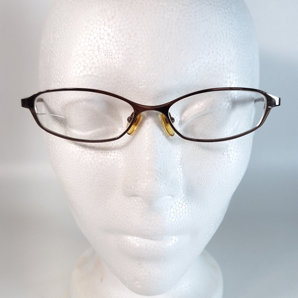 Anne Klein NY Bronze Brown Metal Eyeglasses Oval Frame AK9087 494 51 16 135 - Picture 1 of 9